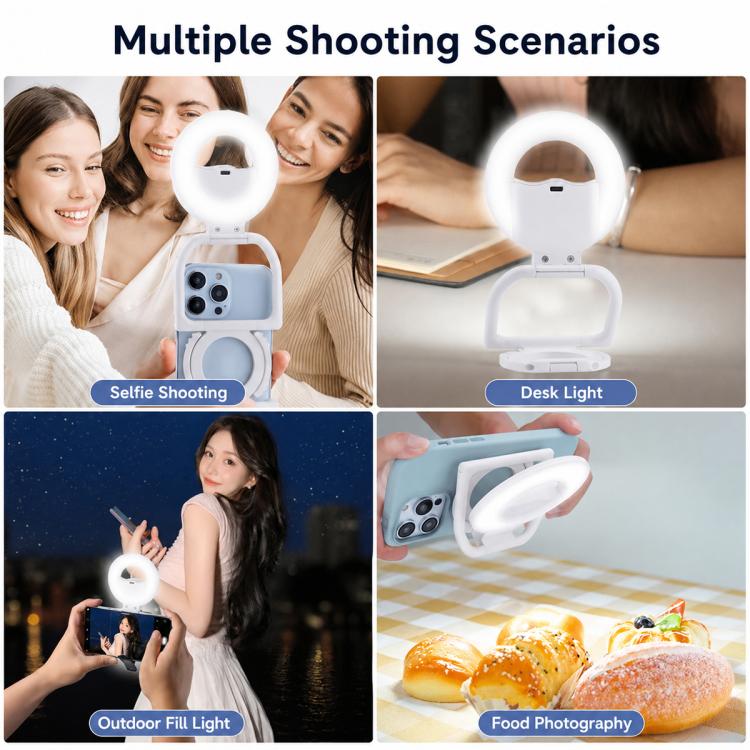 Multifunctional Portable Foldable Magnetic Fill Light Phone Holder — view 14