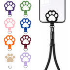 Cute Cartoon Cat Paw TPU Phone Lanyard Tether Pad — White