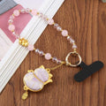 Lucky Cat Beaded Phone Charm Strap