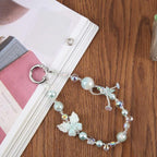 Dual-Color Butterfly Beaded Phone Charm Strap — view 6