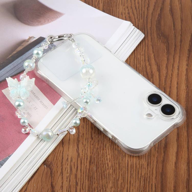 Dual-Color Butterfly Beaded Phone Charm Strap — view 7