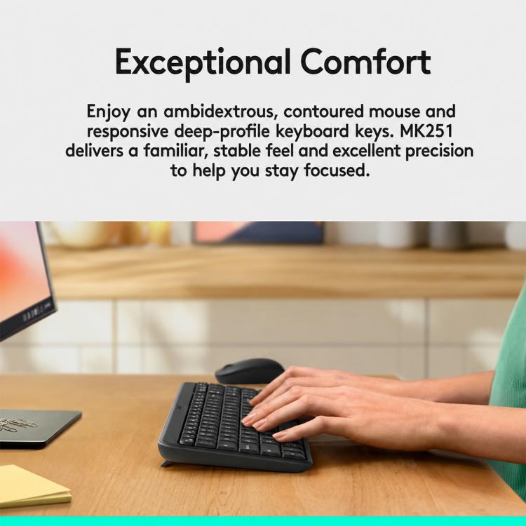 Logitech MK251 Wireless Bluetooth Keyboard and Mouse Combo — view 8