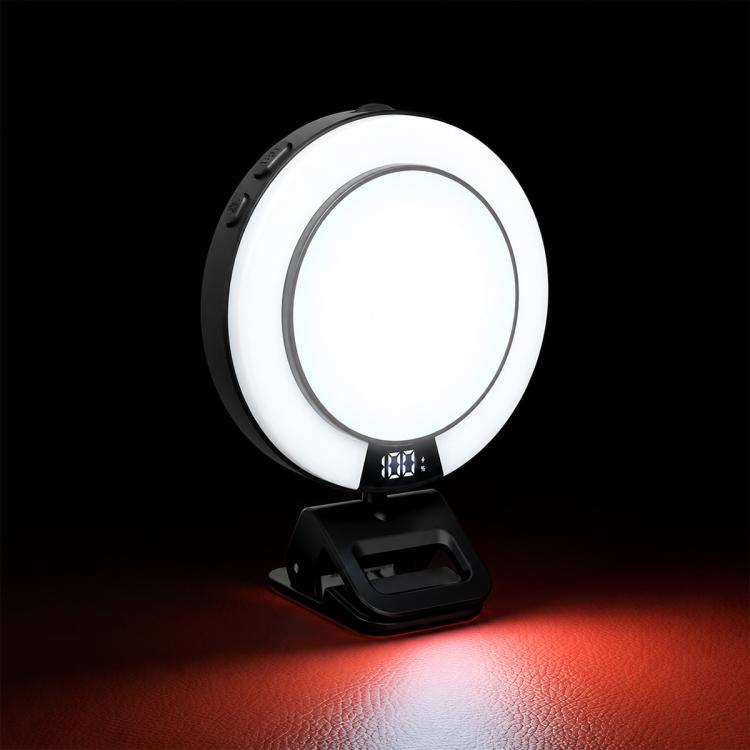 Live Streaming Photography 3 Color Temperatures RGB Fill Light — Black