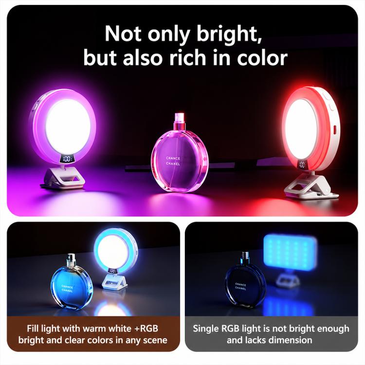 Live Streaming Photography 3 Color Temperatures RGB Fill Light — view 11