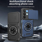 Multifunctional Sliding Camshield Ring Holder Phone Case — For Realme 15x India / C85 5G