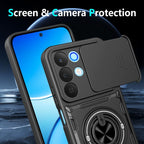 Multifunctional Sliding Camshield Ring Holder Phone Case — Purple