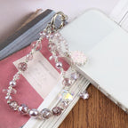 Ballet Dancer Pendant Beaded Phone Charm Wrist Strap with Tether Pad for Women Girls — view 5