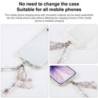 Ballet Dancer Pendant Beaded Phone Charm Wrist Strap with Tether Pad for Women Girls — view 6