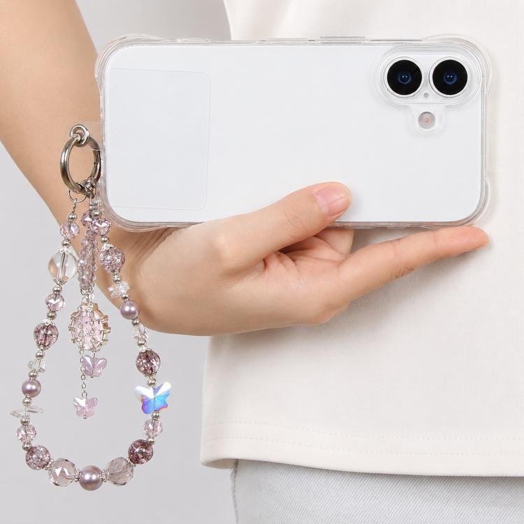 Ballet Dancer Pendant Beaded Phone Charm Wrist Strap with Tether Pad for Women Girls — view 8