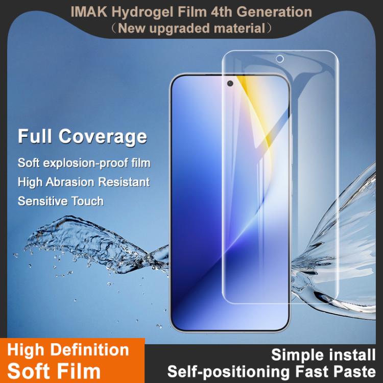 imak 4th Generation Full Coverage Screen Hydrogel Film, Support Fingerprint Unlocking