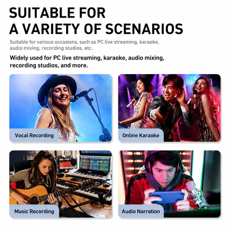 F-2A Multi-function Professional 2-way Recording Mixer USB Live Streaming Sound Card — view 6