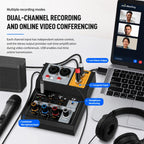 F-2A Multi-function Professional 2-way Recording Mixer USB Live Streaming Sound Card — view 10