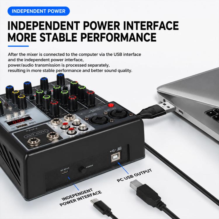 F-4A Pro Multi-function Professional Recording Mixer Bluetooth Live Streaming Sound Card — view 6