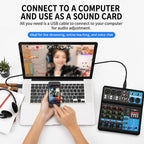 F-5A Multi-function Professional 5-way Recording Mixer Bluetooth Live Streaming Sound Card — view 13