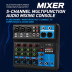 F-5A Multi-function Professional 5-way Recording Mixer Bluetooth Live Streaming Sound Card — view 14