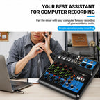 F-5A Multi-function Professional 5-way Recording Mixer Bluetooth Live Streaming Sound Card — view 11