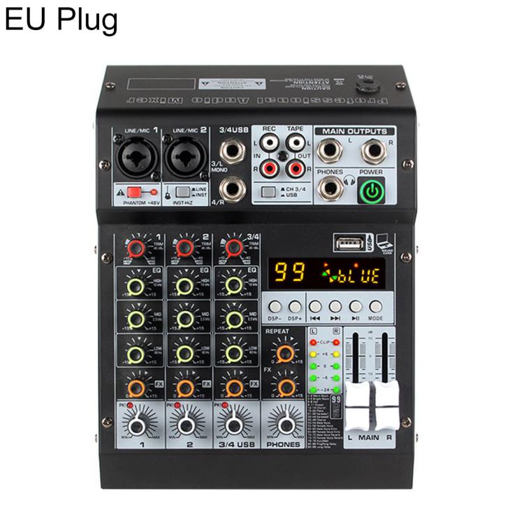 TP-4M 4-Channel Multi-function Professional Recording Mixer Bluetooth Sound Card