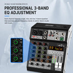 TP-6M 6-Channel Multi-function Professional Recording Mixer Bluetooth Sound Card — view 13