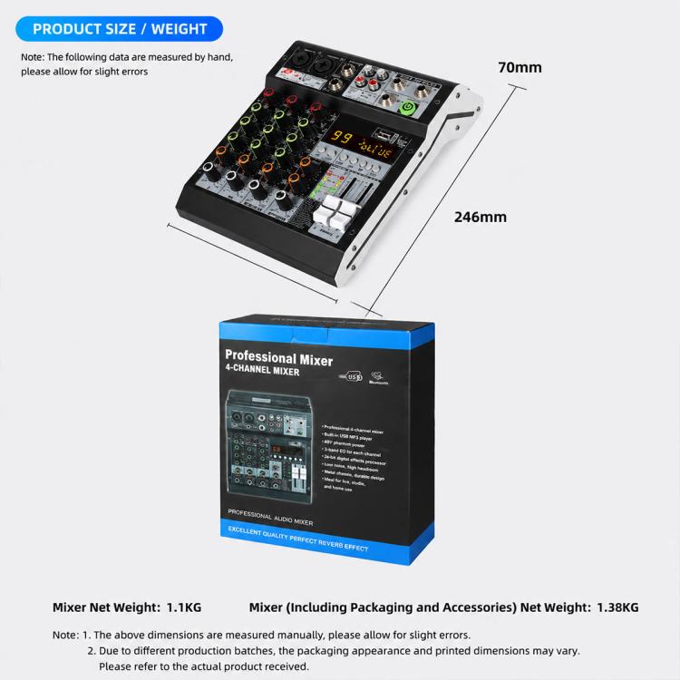TP-6M 6-Channel Multi-function Professional Recording Mixer Bluetooth Sound Card — view 16