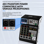 TP-6M 6-Channel Multi-function Professional Recording Mixer Bluetooth Sound Card — view 7
