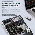 TP-6M 6-Channel Multi-function Professional Recording Mixer Bluetooth Sound Card — view 9