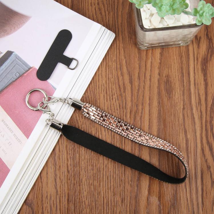 Sparkling Rhinestone Phone Charm Strap with Tether Pad — view 15