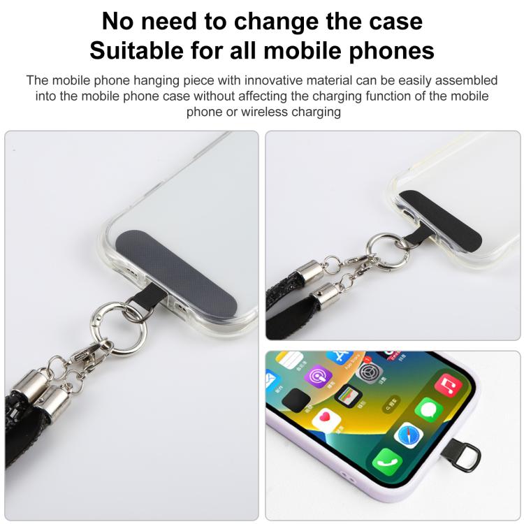 Sparkling Rhinestone Phone Charm Strap with Tether Pad — view 17