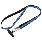 Sparkling Rhinestone Phone Lanyard with Pad — Blue