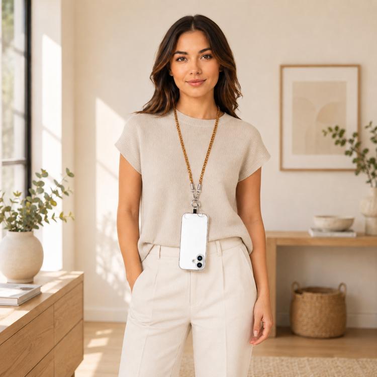 Flashing Square Phone Long Lanyard with Pad — view 14