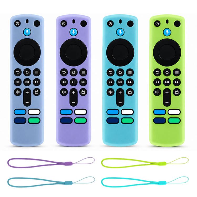 XDcase 4pcs Soft Silicone Protective Case with Mini Strap — Luminous Purple