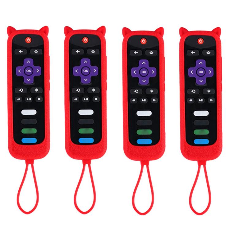 XDcase 4pcs Cute Cat Ears Silicone Protective Case with Mini Strap
