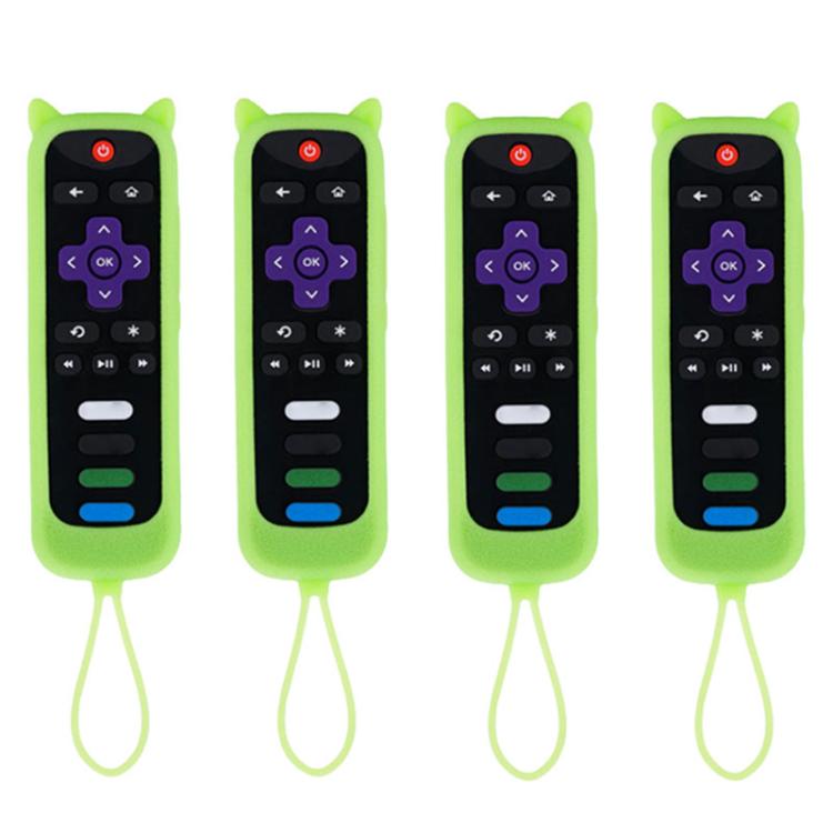 XDcase 4pcs Cute Cat Ears Silicone Protective Case with Mini Strap — Red