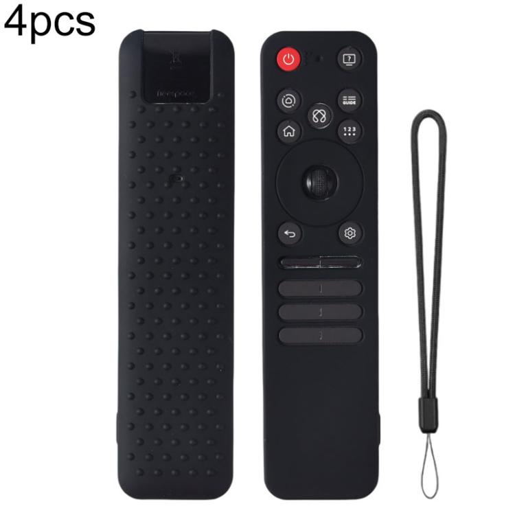 XDcase 4pcs Soft Silicone Protective Case with Mini Strap — For LG MR25GA Magic Remote