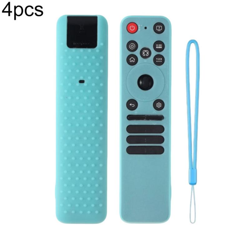 XDcase 4pcs Soft Silicone Protective Case with Mini Strap — Black