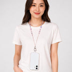 Perfume Bottle Heart Beaded Phone Charm Crossbody Phone Lanyard with Tether Pad — view 9