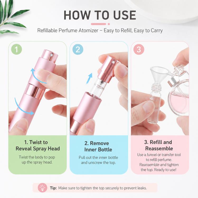 8ML Twist Up Portable Mini Refillable Perfume Atomizer — view 4