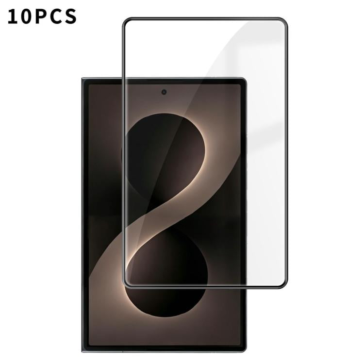 Kalebol 10pcs High-Aluminum Screen-Printed Full-Coverage Anti-Fingerprint Black-Bordered HD Tempered Glass Film