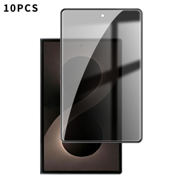 Kalebol 10pcs High-Aluminum Screen-Printed Full-Coverage Black-Border Privacy Tempered Glass Film