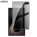 Kalebol 10pcs High-Aluminum Screen-Printed Full-Coverage Black-Border Privacy Tempered Glass Film