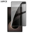 Kalebol 10pcs High-Aluminum Screen-Printed Full-Coverage Black-Border Privacy Tempered Glass Film