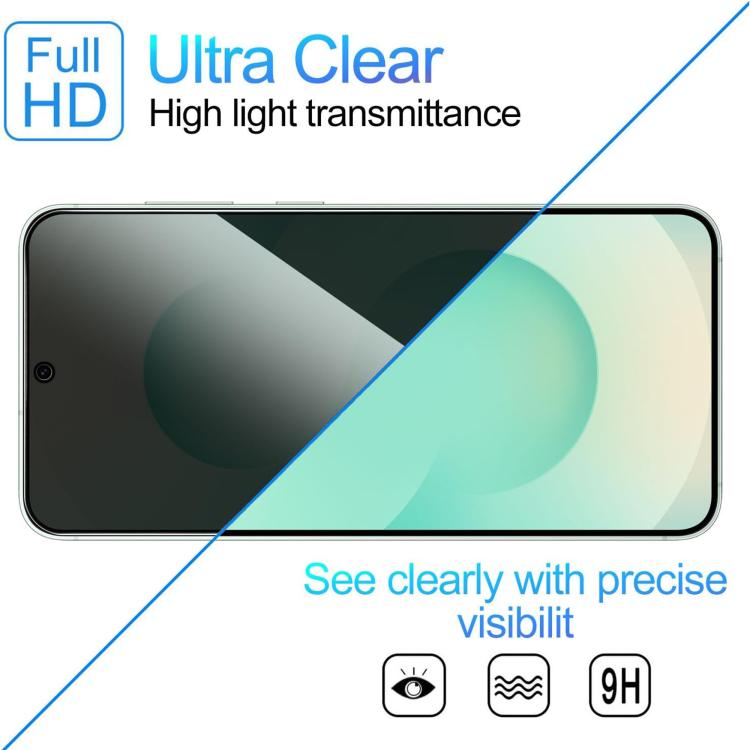 Kalebol 10pcs High-Aluminum Screen-Printed Full-Coverage Black-Border Privacy Tempered Glass Film