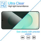 Kalebol 10pcs High-Aluminum Screen-Printed Full-Coverage Black-Border Privacy Tempered Glass Film