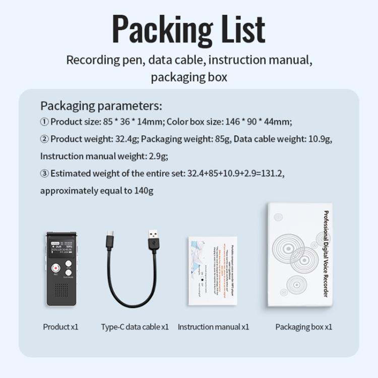 X1 Classic Professional Noise-Canceling Voice Recorder