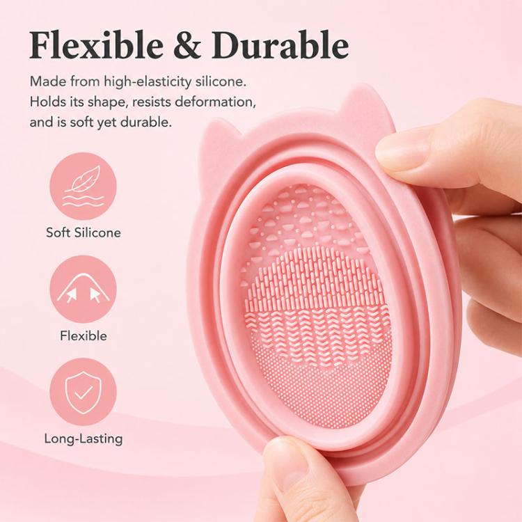 Rabbit Ear Makeup Tool Foldable Silicone Cleaning Bowl — view 4