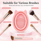 Rabbit Ear Makeup Tool Foldable Silicone Cleaning Bowl — view 9