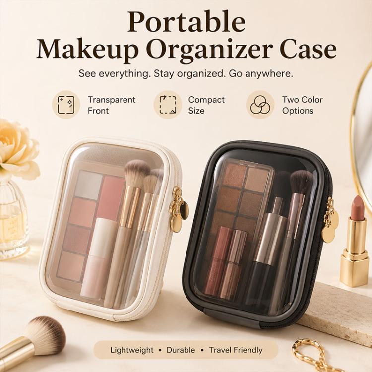 Portable High-Transparency Makeup Bag Mini Storage Bag — White