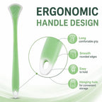 2pcs/Pack Double-Sided Silicone Tongue Scraper Oral Cleaning Tool