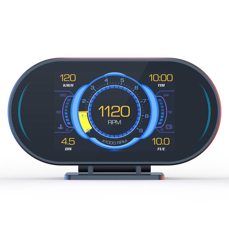 P27 Multi-functional LCD HD OBD2 GPS Gauge Speedometer