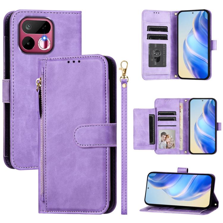 Multi-Card Slots Zipper Wallet Leather Phone Case — view 11