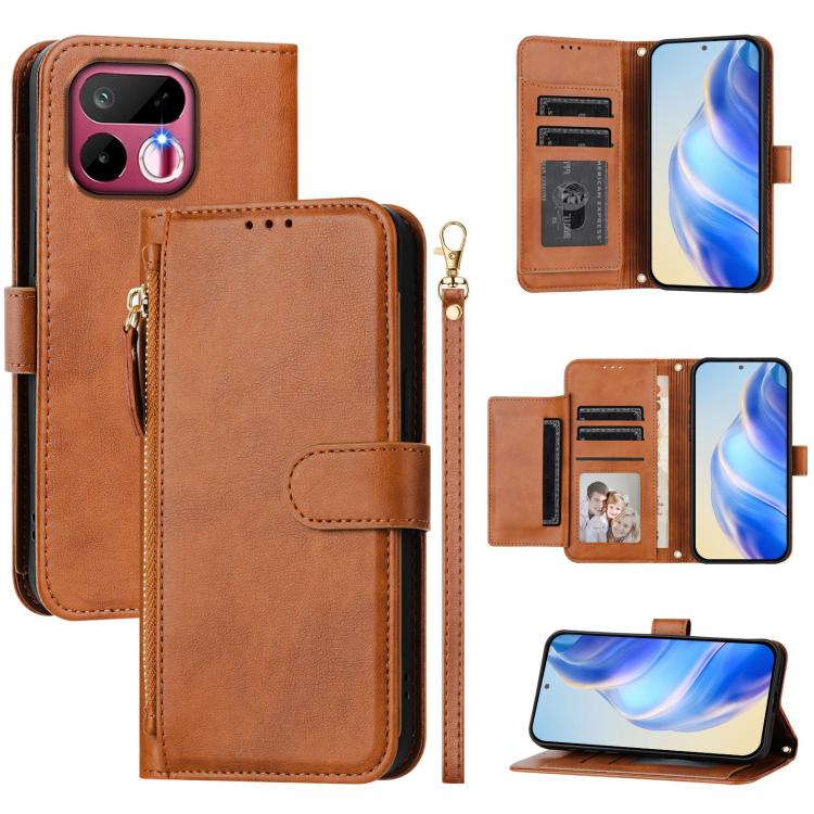 Multi-Card Slots Zipper Wallet Leather Phone Case — view 12